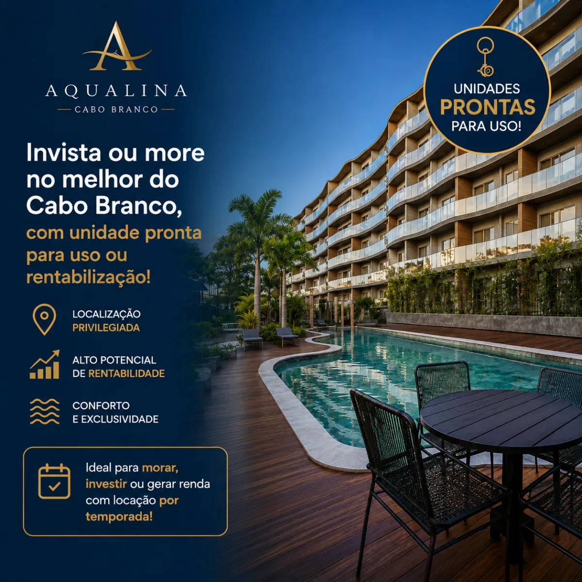 Flat Aqcualina — Cabo Branco, João Pessoa